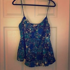 Floral High-Low Tank Top